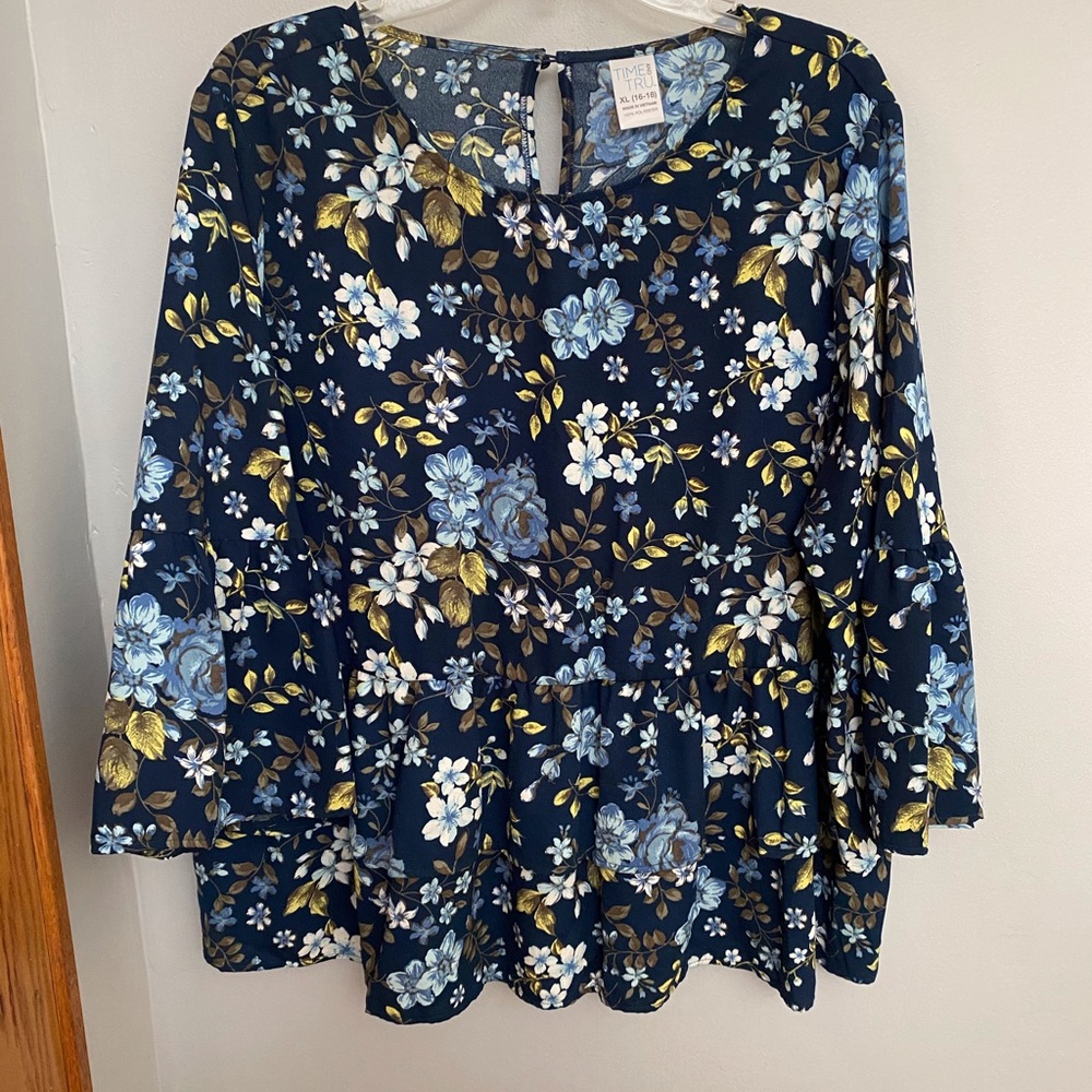 2 Time & Tru Floral Blouses